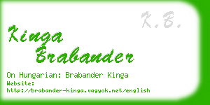 kinga brabander business card